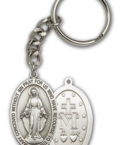 Antique Silver Miraculous Keychain