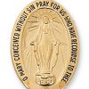 Miraculous Medal in Gold Plated Sterling Silver