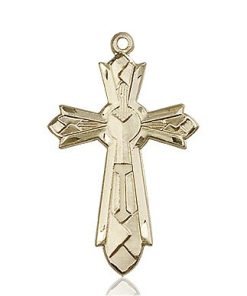 14kt Gold Mosaic Cross Medal #87997