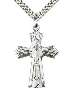 Sterling Silver Mosaic Cross Necklace #87998