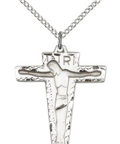 Sterling Silver Primative Crucifix Necklace #87232