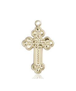 14kt Gold Russian Cross Medal #87011