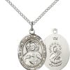 Scapular Medal - Sterling Silver with 20 in. Chain (#10671)