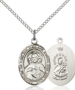 Scapular Medal - Sterling Silver with 20 in. Chain (#10671)