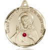 Scapular Medal - July Birthstone - 14 KT Gold #88211
