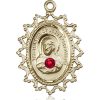 Scapular Medal - July Birthstone - 14 KT Gold #88403