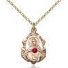 Scapular Pendant - July Birthstone - Gold Filled #88399