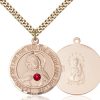 Scapular Pendant - July Birthstone - Gold Filled #89661
