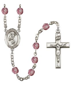 St Scholastica Rosary - Amethyst Beads