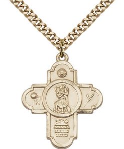 Christopher Sports Medal Large - 14 Karat Gold Filled