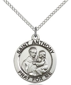 St. Anthony of Padua Medal - Sterling Silver - Medium