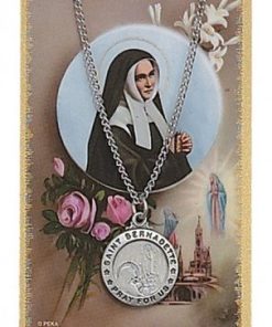 St. Bernadette Pendant and Prayer Card Set