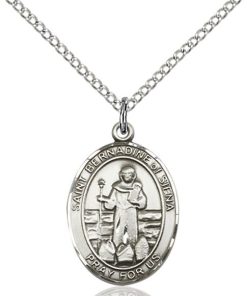 St Bernadine of Siena Medal - Sterling Silver with 18 in. Chain - Engravable