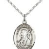 St Brigid Of Ireland Medal - Sterling Silver with 18 in. Chain - Engravable