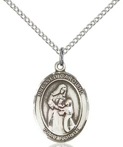 St Caroline Gerhardinger Medal - Sterling Silver with 20 in. Chain - Engravable (#81107)