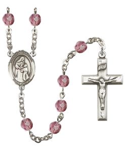 St Caroline Gerhardinger Rosary - Amethyst Beads