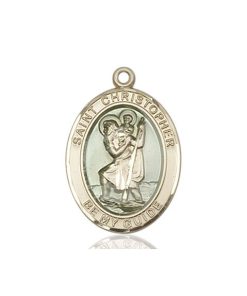 St. Christopher Medal - 14 KT Gold - Medium