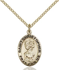 St. Christopher Medal - Gold Filled - Medium
