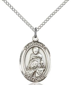 St Daniel Medal - Sterling Silver with 20 in. Chain - Engravable