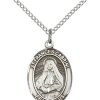 St Frances Xavier Cabrini Medal - Sterling Silver with 20 in. Chain - Engravable (#81101)