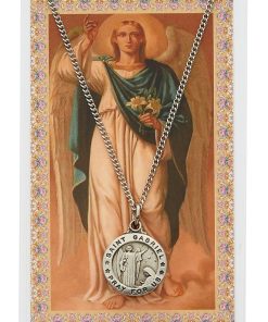 St Gabriel Pendant and Prayer Card Set
