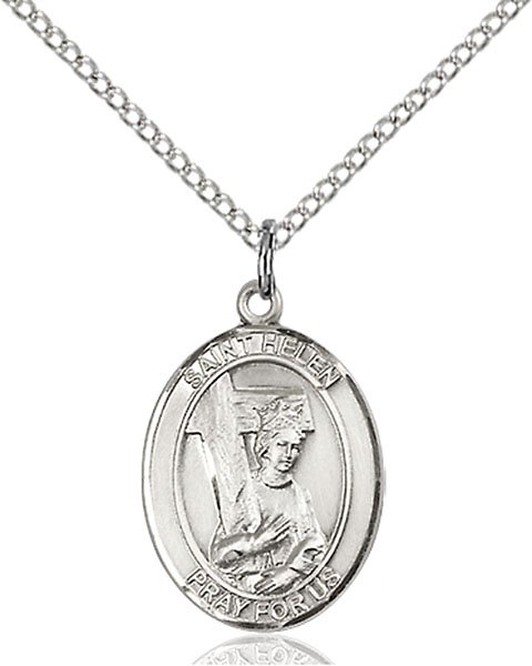 St Helen Medal - Sterling Silver with 18 in. Chain - Engravable (#15555)