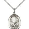 Holy Spirit Medal - Sterling Silver with 18 in. Chain - Engravable