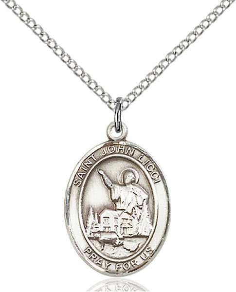 St John Licci Medal - Sterling Silver with 20 in. Chain - Engravable (#81284)
