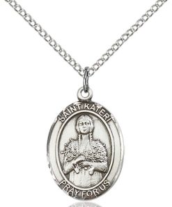 Saint Kateri Medal - Sterling Silver with 20 in. Chain - Engravable
