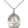 St Katharine Drexel Medal - Sterling Silver with 18 in. Chain - Engravable