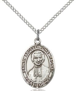 St Marcellin Champagnat Medal - Sterling Silver with 18 in. Chain - Engravable (#81363)