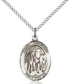 St Polycarp Of Smyrna Medal - Sterling Silver with 20 in. Chain - Engravable (#81442)