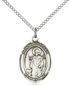 St Wolfgang Medal - Sterling Silver with 18 in. Chain- Engravable (#19275)