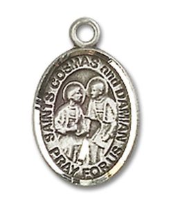 Sts. Cosmas & Damian Charm - Sterling Silver (#84830)