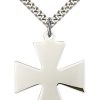 Sterling Silver Surfer Cross Necklace #87435