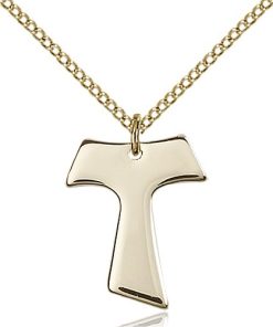 Gold Filled Tau Cross Necklace #87569