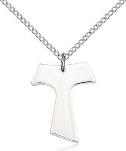 Sterling Silver Tau Cross Necklace #87572