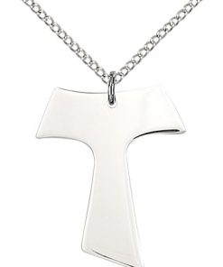 Sterling Silver Tau Cross Necklace #87576