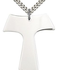Sterling Silver Tau Cross Necklace #87580