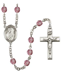 St Thomas More Rosary - Amethyst Beads