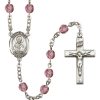 St Timothy Rosary - Amethyst Beads