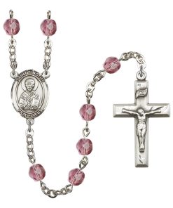 St Timothy Rosary - Amethyst Beads