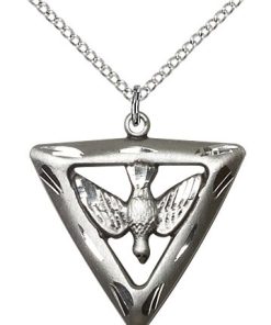 Triangle Holy Spirit Necklace, Sterling Silver