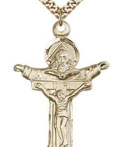 Gold Filled Trinity Crucifix Necklace #87609