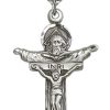 Sterling Silver Trinity Crucifix Necklace #87612
